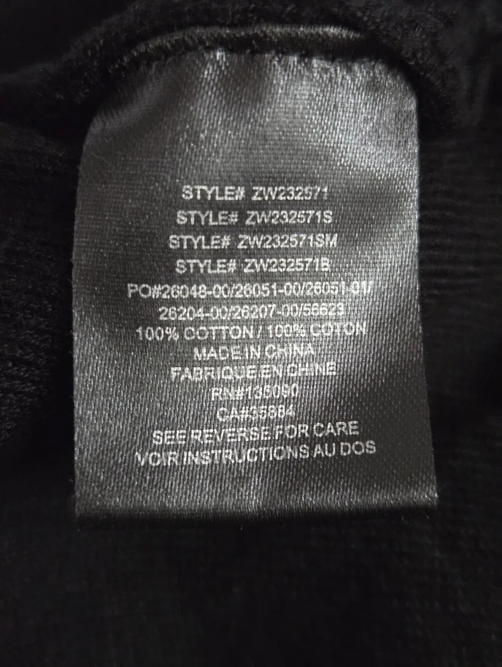 Z Supply Black Knit Square-Neck Tank Size Small